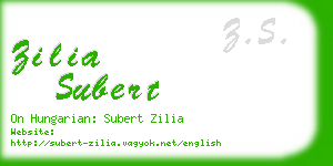 zilia subert business card